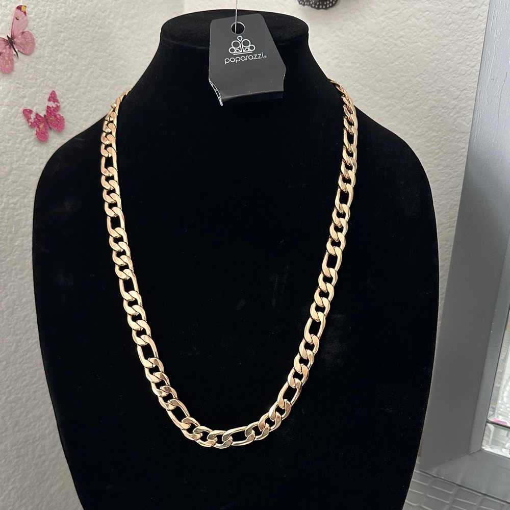 Paparazzi Bold Golden Chain Men Necklace